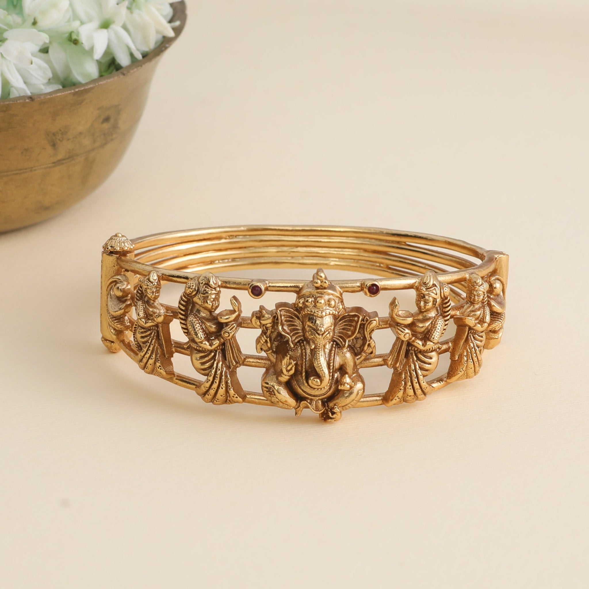Aadhira Antique Ganesha Bracelet