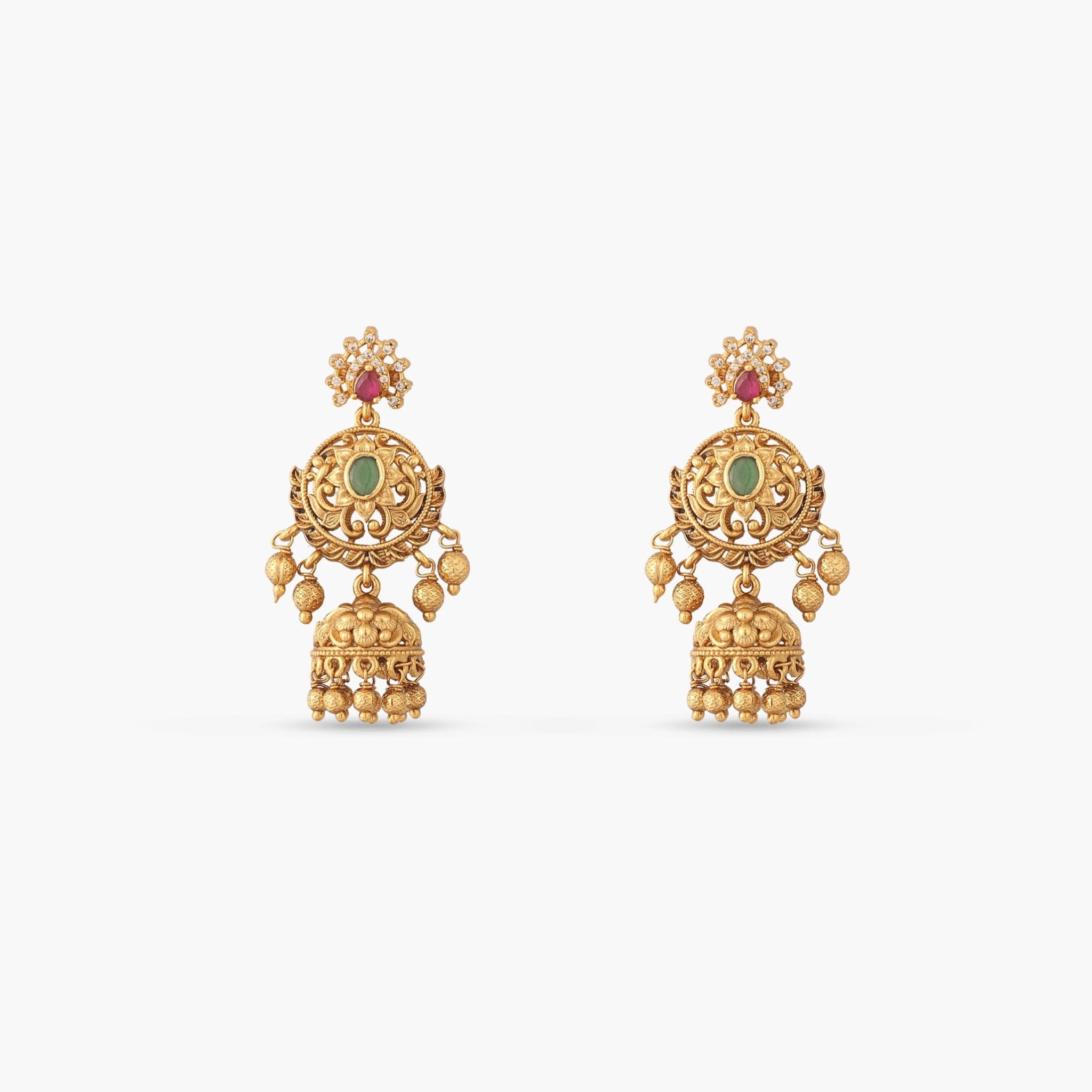 Amara Antique Jhumka Earrings
