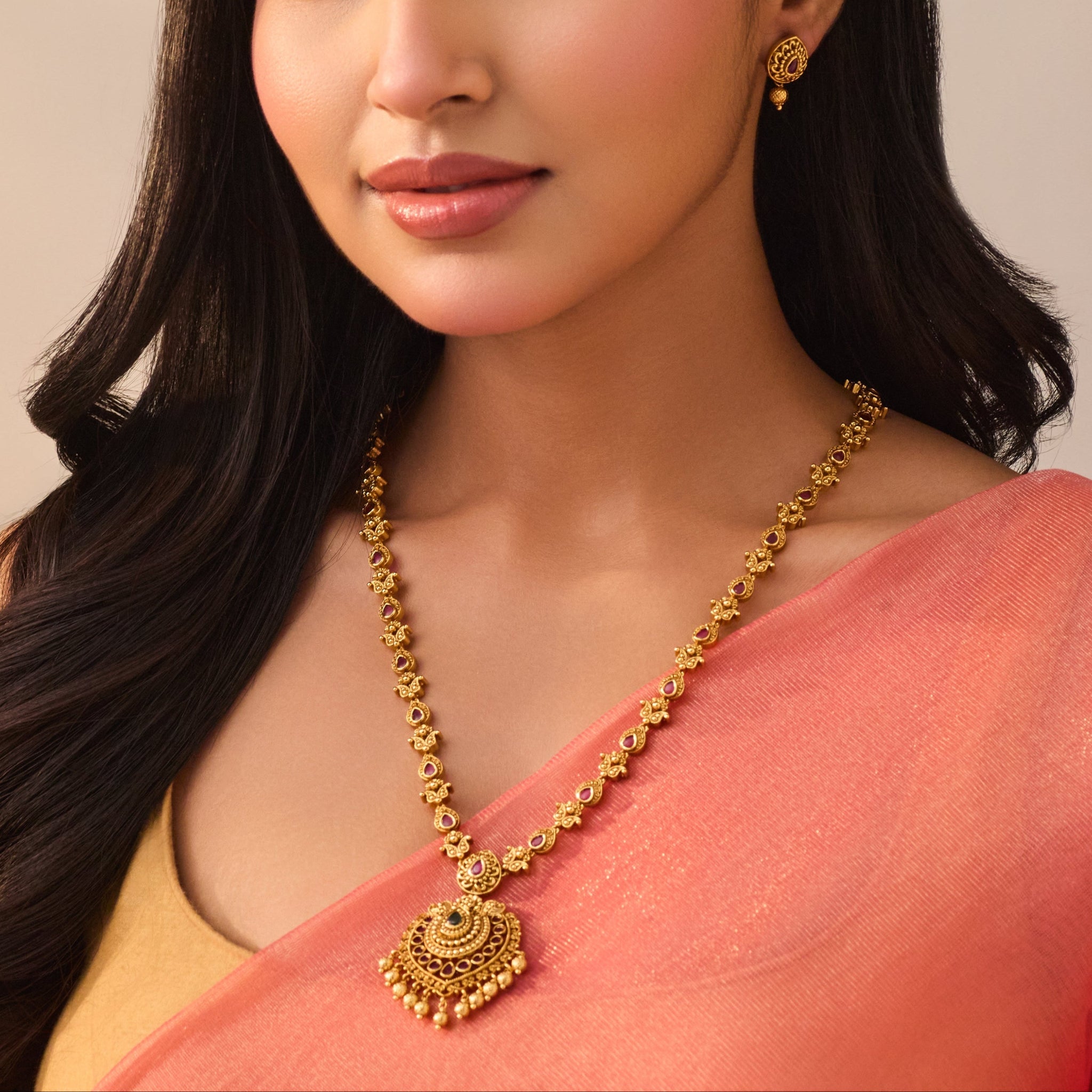 Aryahi Antique Long Necklace Set