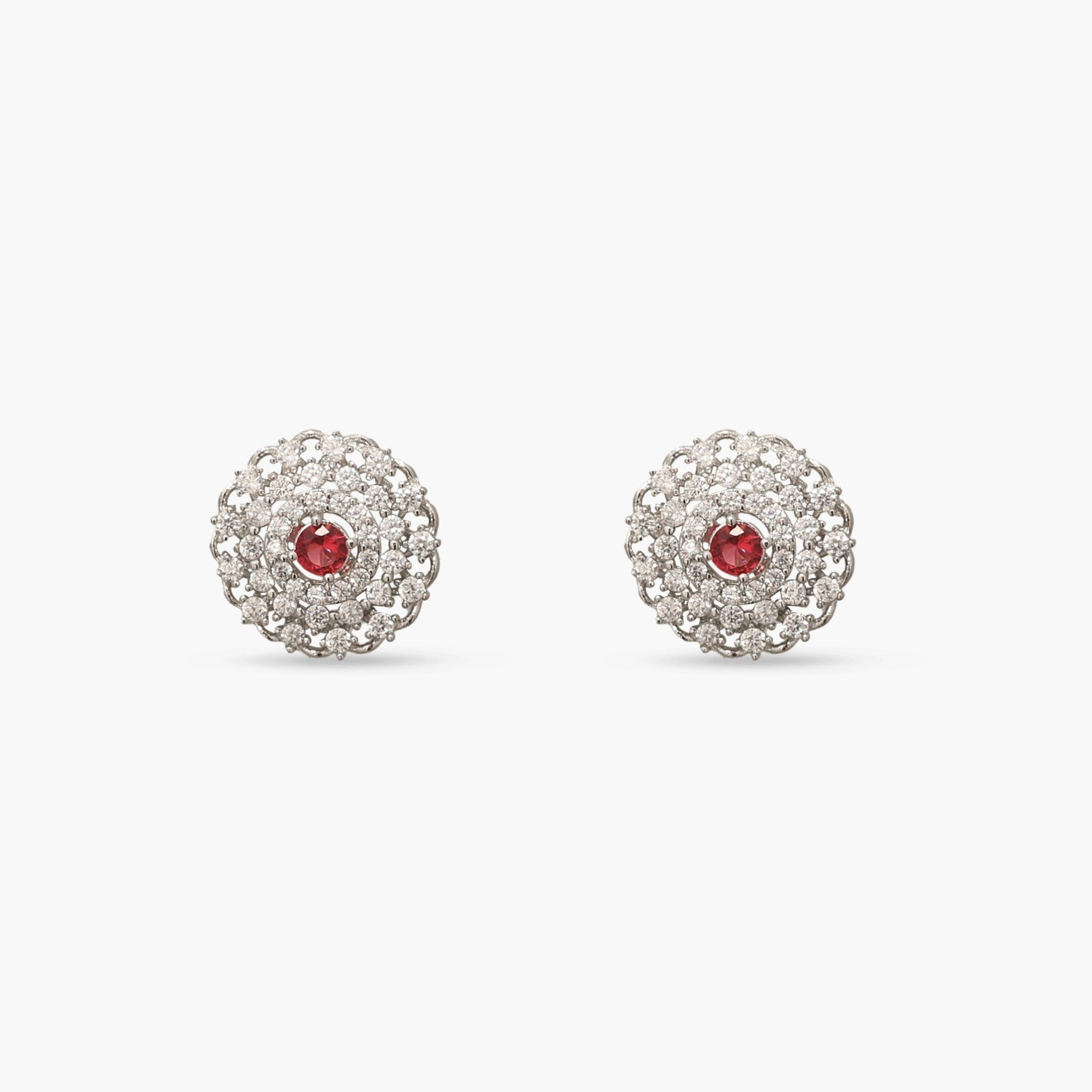 Amelia Red Nakshatra CZ Pendant Set