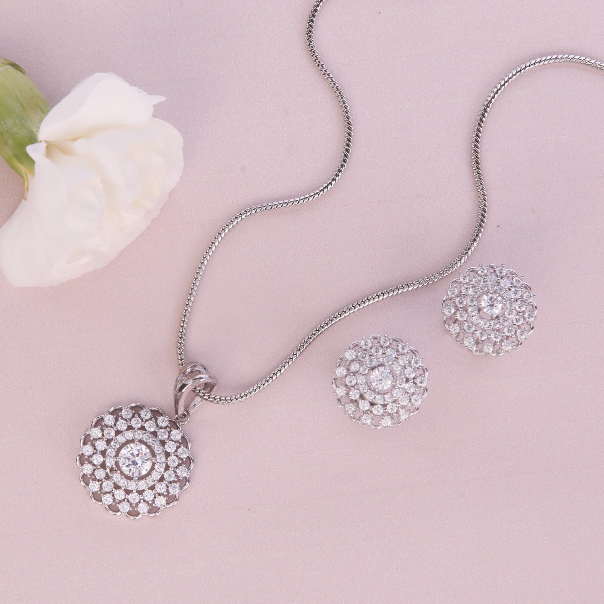 Amelia Nakshatra CZ Pendant Set