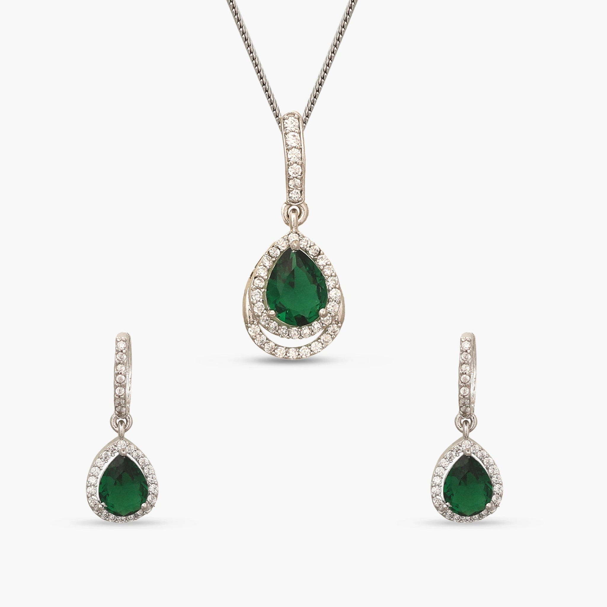 Ashley Green Nakshatra CZ Pendant Set